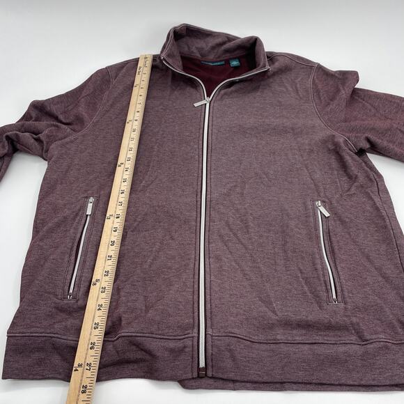 PERRY ELLIS Mens Sweater Size XXL Lightweight Jersey Full Zip Stretch Pockets - Picture 5 of 5